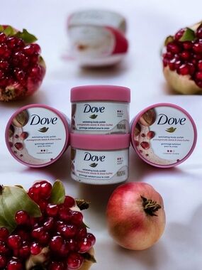 Dove Exfoliating Body Polish - Pomegranate Seeds & Shea Butter,  10.5 Oz Ea (4)